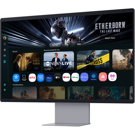 Monitor inteligente samsung m9 m90sf 32 4k uhd (plateado, hdmi, display port, 2x usb-a, usb-c, wi-fi 5, bt, 165 hz)