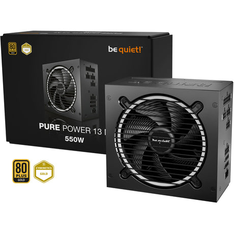 ¡Tranquilizarse! fuente de alimentación modular pure power de 13 m y 550 vatios (negro, 1x 12v-2x6, 2x pcie)