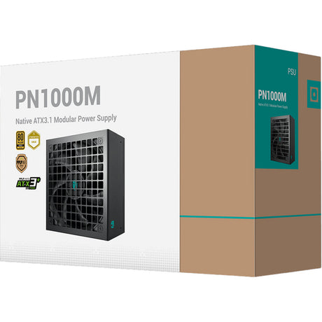Fuente de alimentación modular Deepcool PN1000-M de 1000 vatios (1x 12v-2x6, 3x pcie)