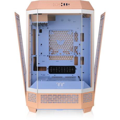 Thermaltake the tower 300 - carcasa de mini torre Peach Fuzz (melocotón | 3x USB-A | vidrio templado)