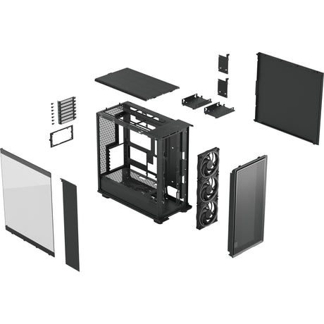 Fractal design epoch xl tg rgb carcasa midi torre (negro | 2x usb-a | 1x usb-c | rgb | vidrio templado)
