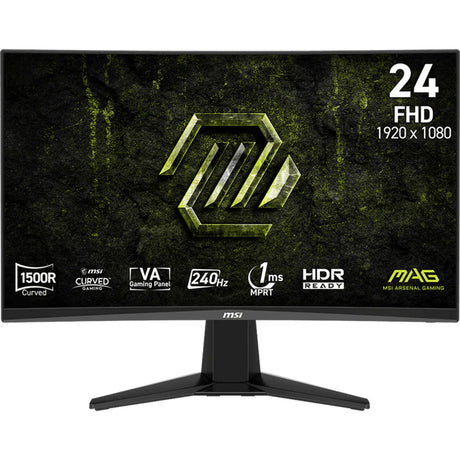 Monitor gaming curvo msi mag 245c x24 23.6 (negro, 2x HDMI, display port, 240 Hz)