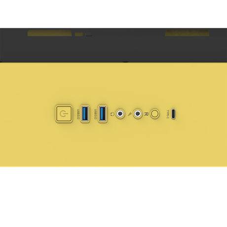Carcasa de torre midi Thermaltake view 390 air butter caramelo (amarillo | 2x USB-A | 1x USB-C | vidrio templado)