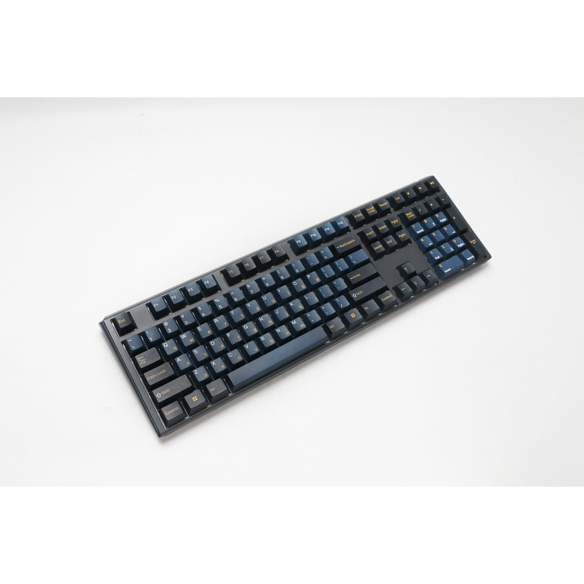 Ducky one 3 pro, teclado para juegos (negro, diseño estadounidense, azul cherry mx2a, led rgb, pbt de doble disparo, mecánica quack, intercambio en caliente)