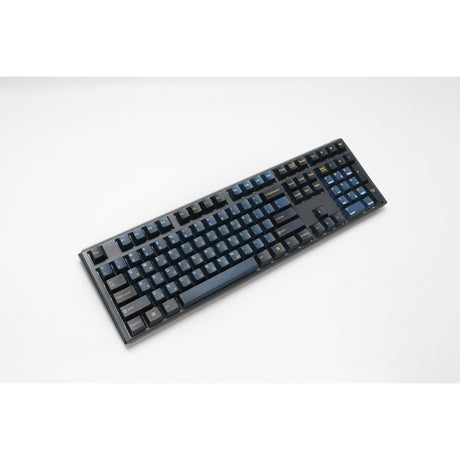 Ducky one 3 pro, teclado para juegos (negro, diseño estadounidense, azul cherry mx2a, led rgb, pbt de doble disparo, mecánica quack, intercambio en caliente)