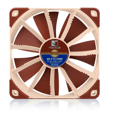 Noctua nf-f12 pwm ventilador de caja (marrón claro, 120 x 120 x 25 mm)