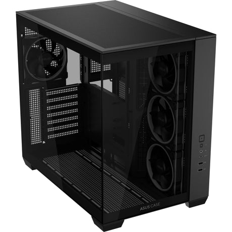Carcasa de torre midi Asus a32 plus (negro | 2x USB-A | 1x USB-C | RGB | vidrio templado)