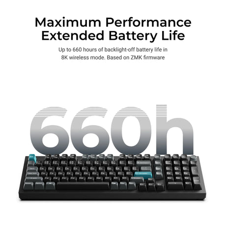Teclado mecánico personalizado inalámbrico Keychron q5 ultra-m3 8k (blanco, diseño estadounidense (qwerty), marrón seda pom, 96%, rgb, intercambio en caliente, 8k, 2,4 ghz | bluetooth 5.2 | usb-c)