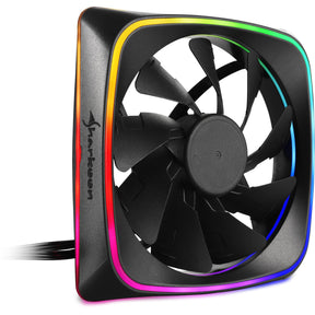 Sharkoon rgb Shark Lights ventilador con caja (negro, 120 x 120 x 25 mm)