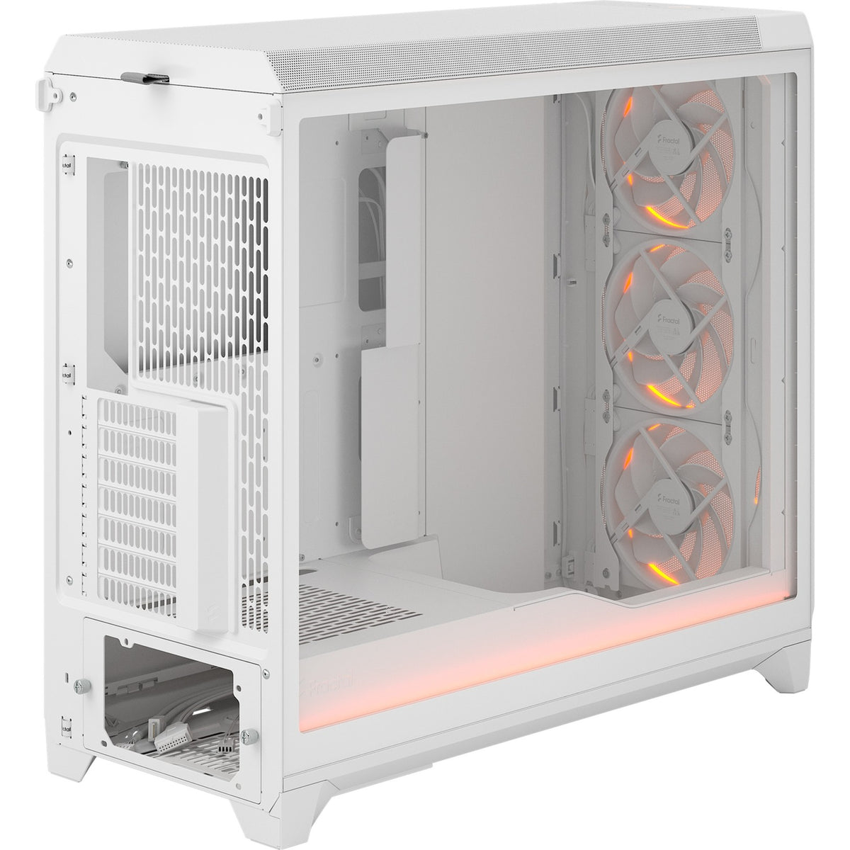 Fractal design meshify 3 xl ambience pro rgb carcasa de torre grande (blanco | 2x usb-a | 1x usb-c | rgb | vidrio templado)