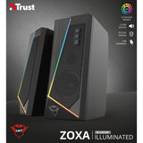 Trust GXT 609 Zoxa Juego de altavoces con iluminación RGB Altavoz para PC (negro, LED RGB)