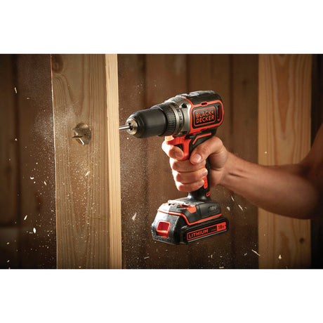 Taladro inalámbrico black+decker destornillador bl186k1b2 (negro naranja, estuche, 2 baterías y cargador incluidos)