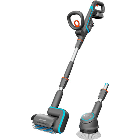 Gardena limpiador múltiple inalámbrico aquabrush universal 04 18v p4a set limpiador de pisos (gris turquesa, 14842-20)