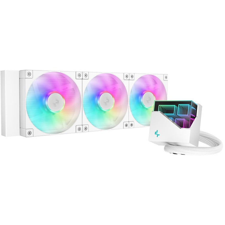 Deepcool lt360 argb refrigeración por agua (blanco, conector de ventilador pwm de 4 pines)