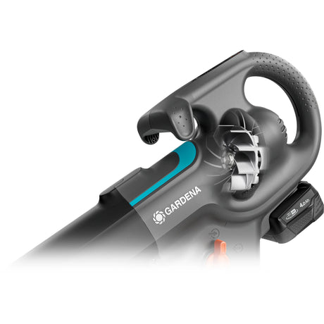 Aspirador gardena - soplador powerjet recogedor de hojas aspirador soplador de hojas (gris negro, batería 18v p4a y cargador incluido)