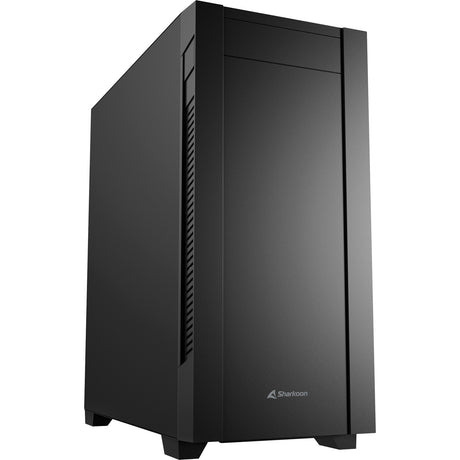 Carcasa de torre midi silenciosa Sharkoon s25 (negro | 2x USB-A | 1x USB-C)
