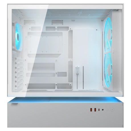Carcasa de torre midi de malla Cougar cfv235 (blanca | 2x USB-A | 1x USB-C | RGB | vidrio templado)