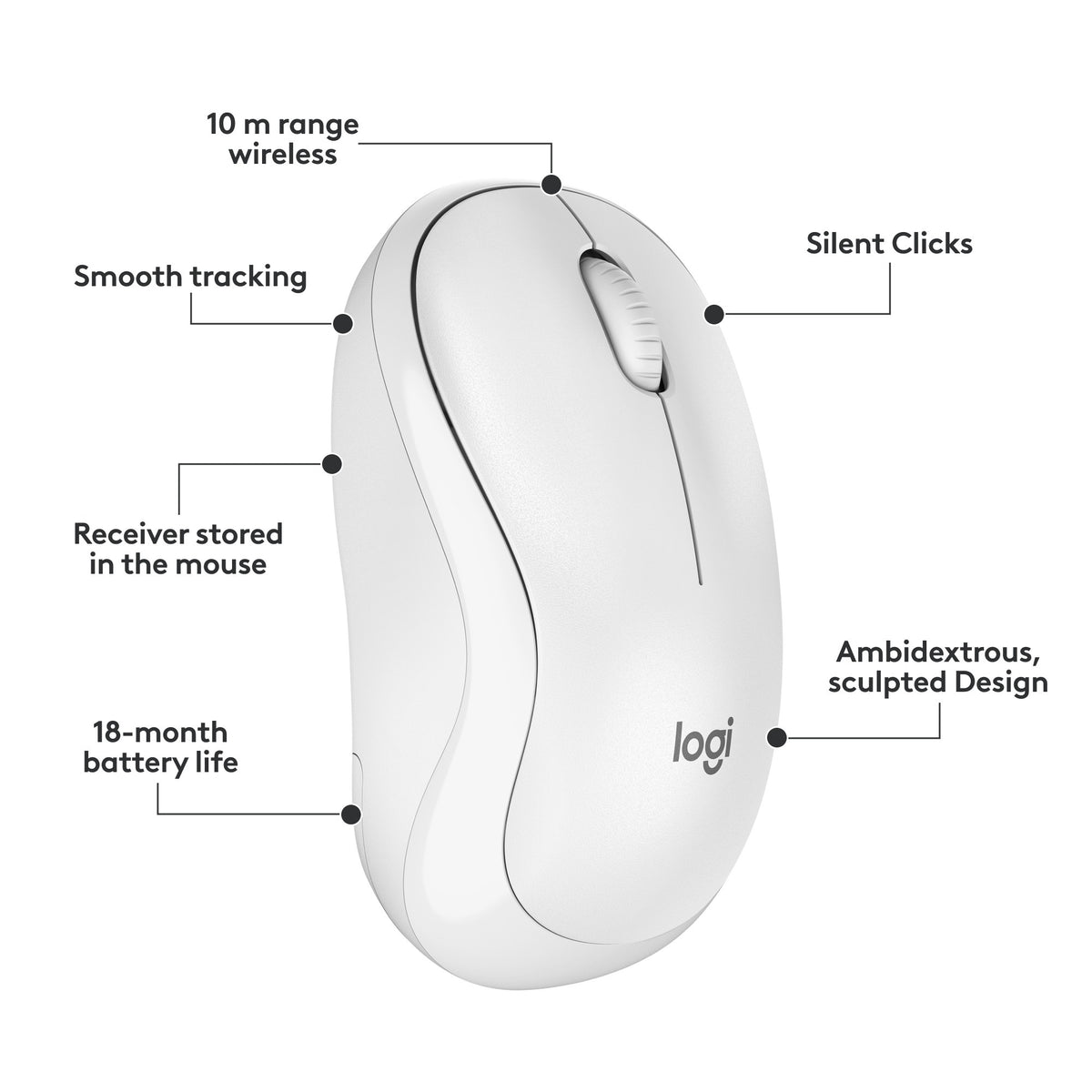 Conjunto de escritorio combo de teclado y mouse inalámbricos silenciosos Logitech mk295 (gris, diseño internacional de EE. UU. (qwerty), 100%)