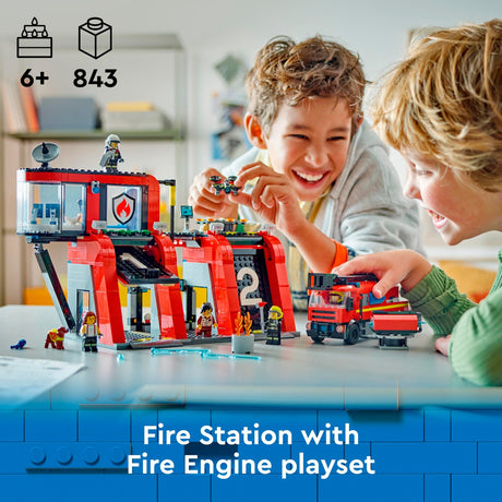 Estación de bomberos y camión de bomberos Lego City - 60414