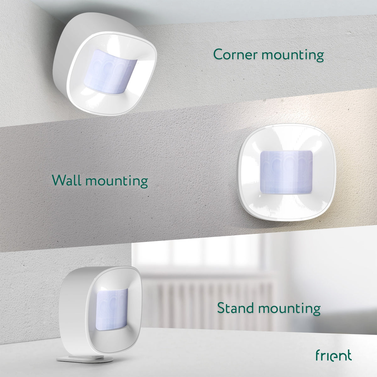 Sensor de movimiento Frient 2 detector de movimiento de mascotas (blanco, zigbee 3,0)