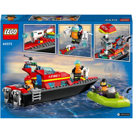 Juguete contra incendios del bote salvavidas Lego City para niños - 60373