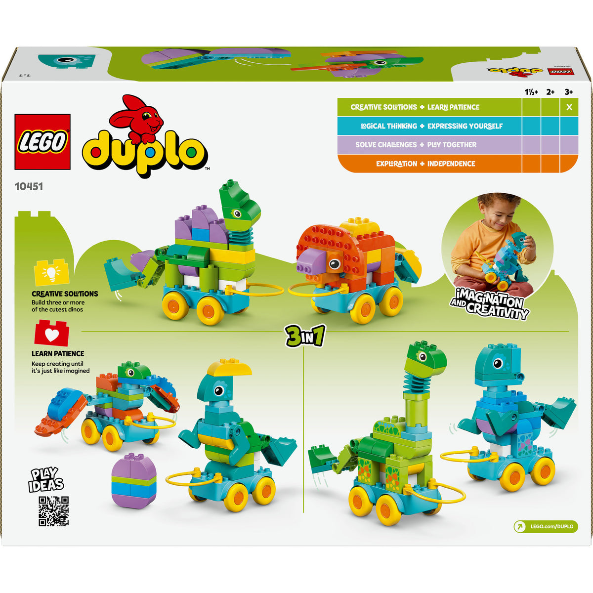 Lego ® Duplo® City Dinosaurios sobre ruedas 3 en 1 - 10451