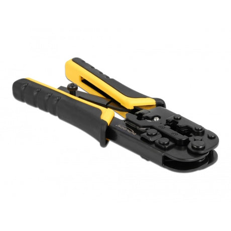 Delock Herramienta de engarzado universal con alicates pelacables 90505 (negro)