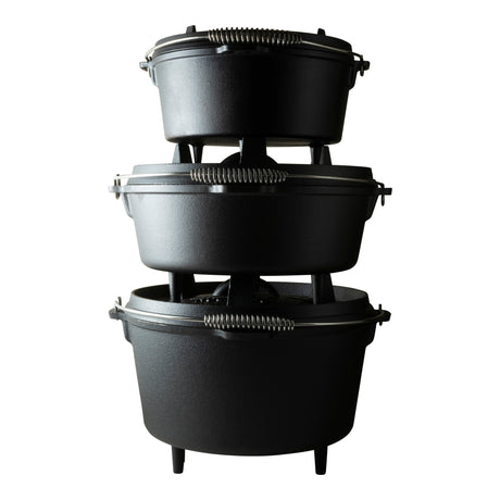 Olla para cocinar The Windmill Dutch Oven de 4,5 cuartos (negra, ø 25,5 cm | 3,8 litros)