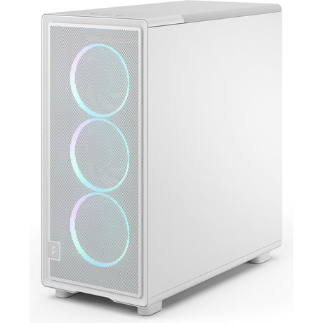 Carcasa de torre midi rgb de época de diseño fractal (blanco | 2x usb-a | 1x usb-c | rgb | vidrio templado)