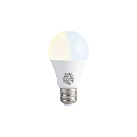 Lámpara LED Shelly duo bulb e27 gen3 (blanca, 2700-6500k, WiFi, Bluetooth, regulable)