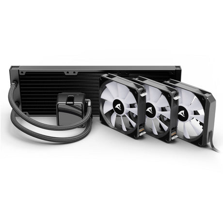 Sharkoon s100 argb refrigeración por agua (negro, conector de ventilador pwm de 4 pines)