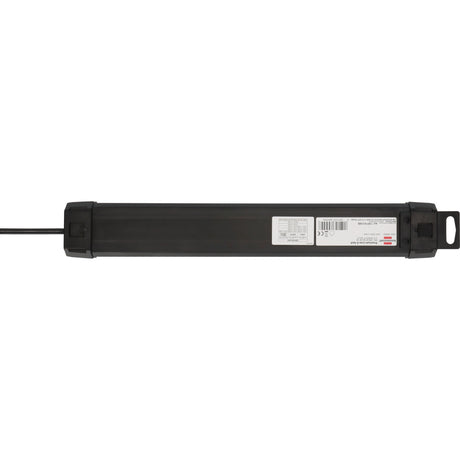 Brennerstuhl regleta premium-line de 6 vías con regleta USB-C PD 30W y USB-A 18W (negro, 1x USB-A, 1x USB-C)