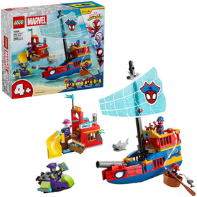 Lego marvel - juguete de construcción del barco pirata del equipo spidey (11208)