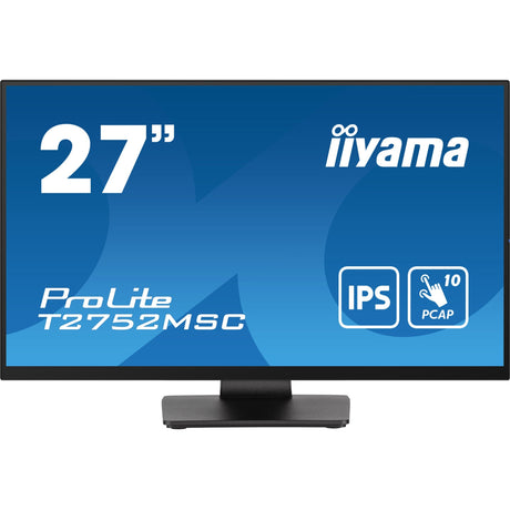 Monitor de pantalla táctil Iiyama prolite t2752msc-b1 27 (negro, HDMI, display port, 2x USB-A, USB-B)