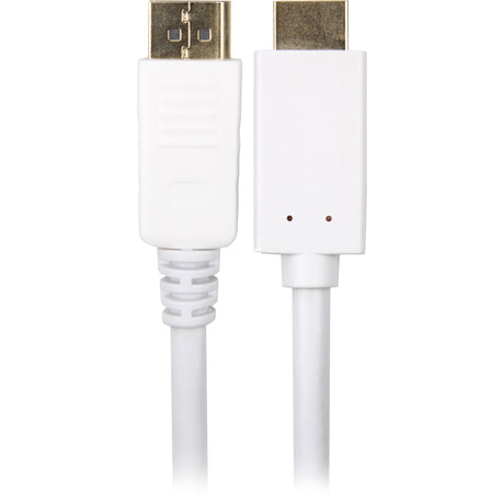 Sharkoon displayport 1.2 > adaptador hdmi (blanco, 1 metro, 4k)