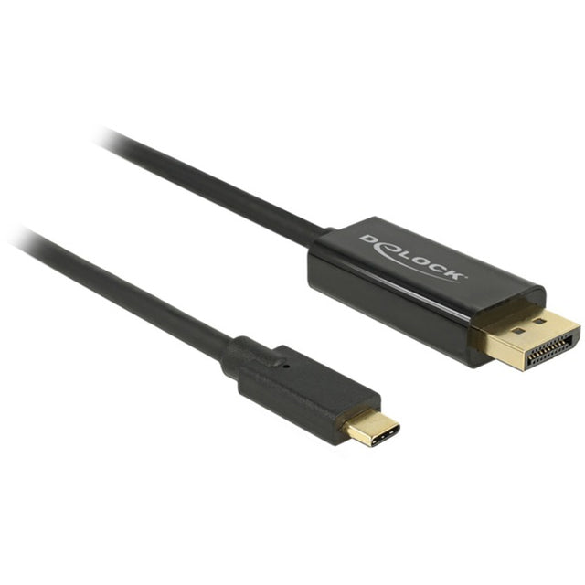 Delock USB-C > cable de puerto de pantalla (negro, 3 metros, 4k 60 hz)