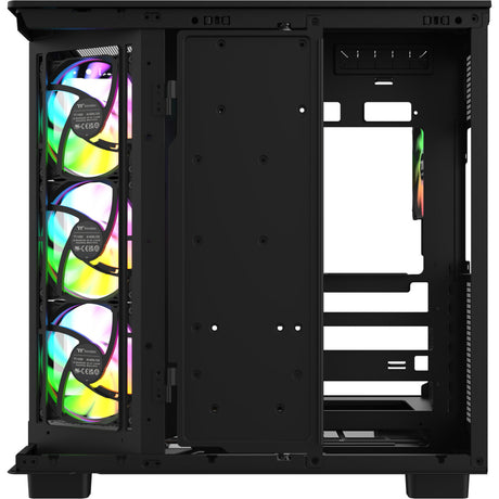 Carcasa Thermaltake View 380 XL WS ARGB MIDI Tower (color madera negra | 2x USB-A | 1x USB-C | RGB | vidrio templado)
