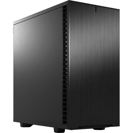 El diseño fractal define 7 mini carcasas de torre midi sólidas en color negro (negro | 4x USB-A | 1x USB-C)