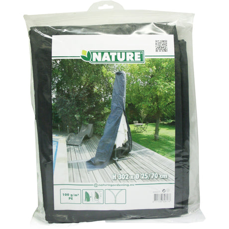 Funda para muebles de jardín Nature para sombrilla de pie (grande) (gris, 6030617)
