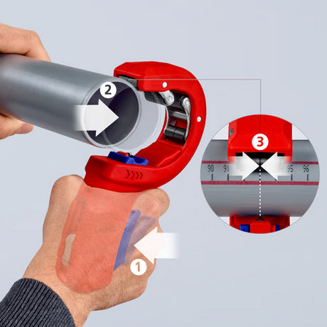Knipex dpt50 cortatubos cortatubos (rojo azul)