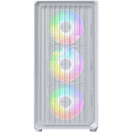 Carcasa torre midi Montech x5m (blanca | 2x USB-A | 1x USB-C | RGB | vidrio templado)