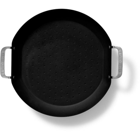 Sartén para paella Kamado Joe de acero al carbono.