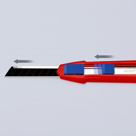 Knipex cutix cortador de cajas de cuchillos universal (rojo azul, incl. 2 hojas de cuchillo)