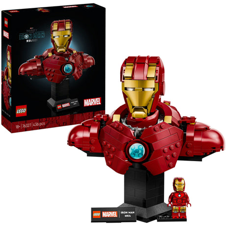Lego superhéroes maravilla 76327 iron man mk4 busto