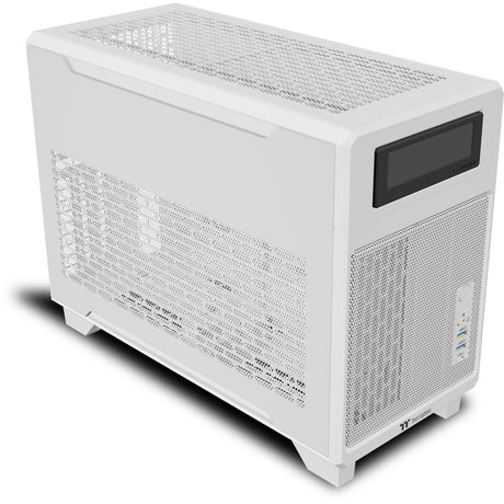 Carcasa para minitorre de nieve Thermaltake tr100 (blanca | 2x USB-A | 1x USB-C)