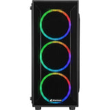 Carcasa Sharkoon TG4M RGB MIDI Tower (negro | 2x USB-A | RGB | vidrio templado)
