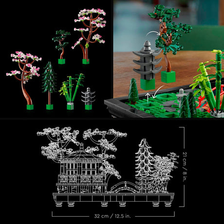 Kit de construcción de atención plena botánica de jardín relajante Lego Icons para adultos - 10315