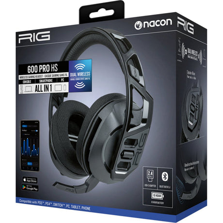 Auriculares supraaurales para juegos nacon rig 600 pro hs (negro, playstation 5, playstation 4, windows, nintendo switch, android, ios)