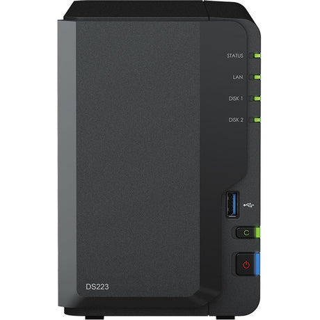Synology diskstation ds223 nas (negro, 1x LAN de 1GB, 3x USB 3.2 gen 1)