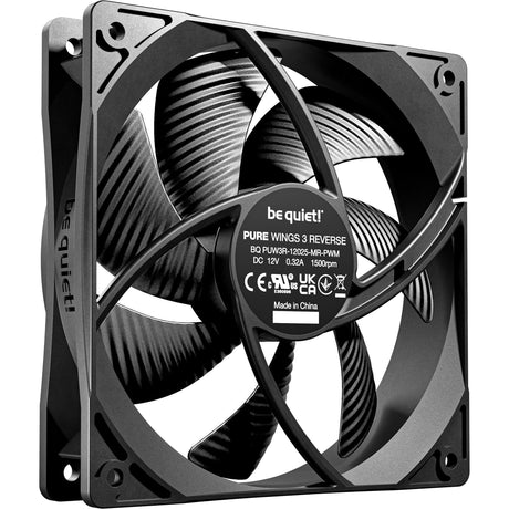 ¡Tranquilizarse! Pure Wings 3 ventiladores de caja inversa (negro, 3 piezas, 120 x 120 x 25 mm, pwm)